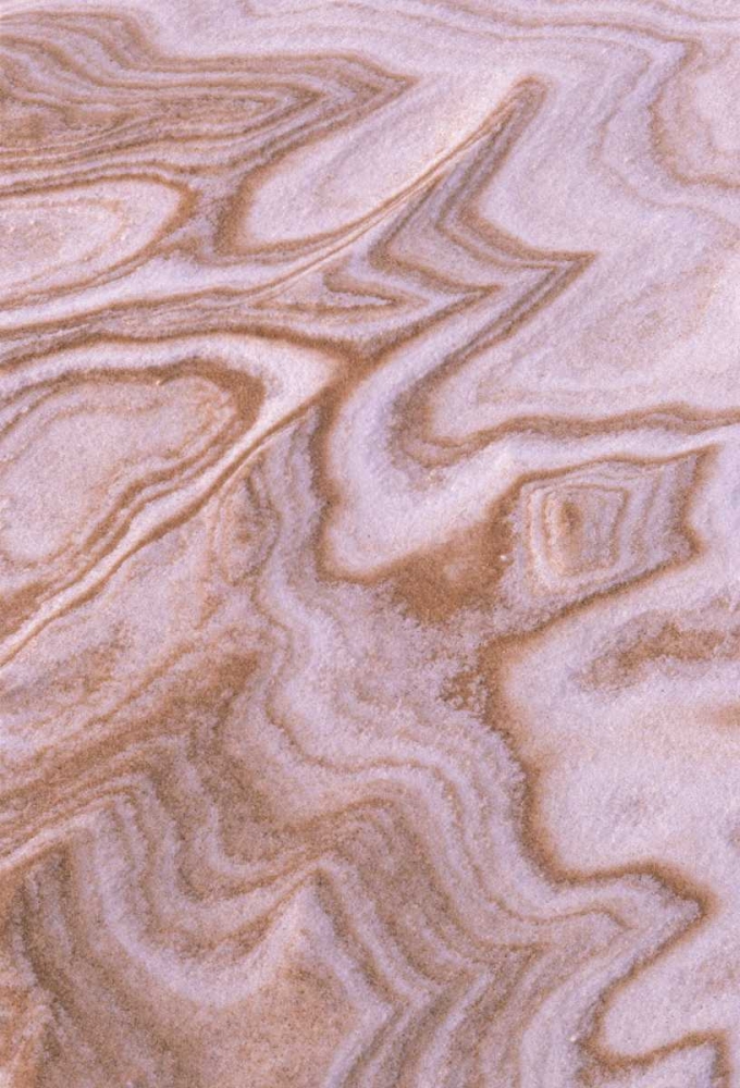 MI, Abstract jagged pattern mix of sand and snow